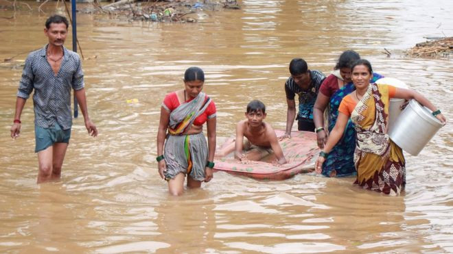 बाढीले भारतमा १० लाख विस्थापित, मृतकको संख्या एक सय ८४ पुग्यो