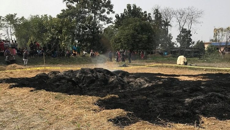 झापामा परालकाे कुन्युसँगै जलेकाे शव भेटियाे